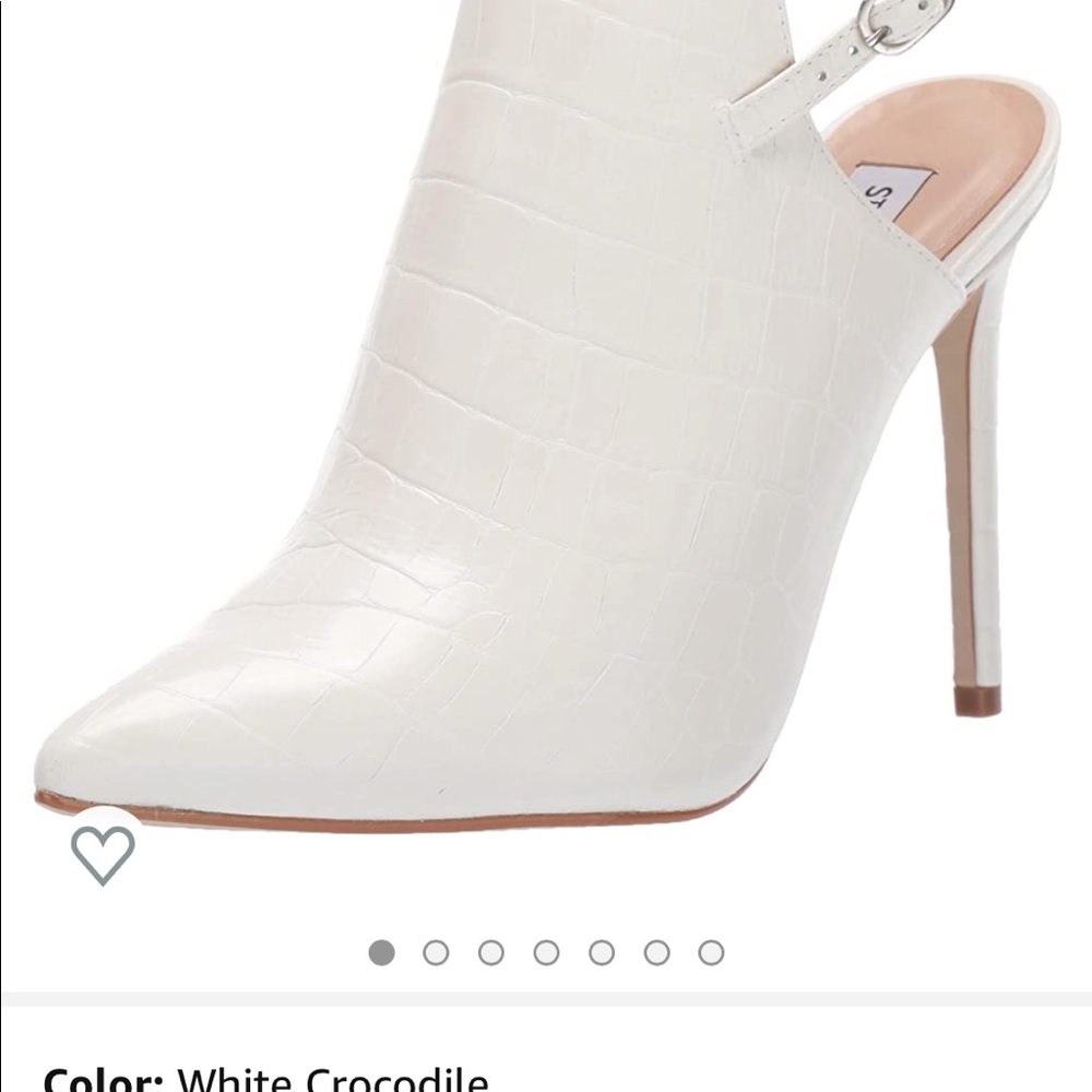 *New Steve Madden White Crocodile Pump Size 8